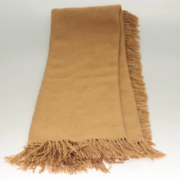 HERMES Blanket Wool 52""-68.5"" Beige Auth bs26877 - Picture 7 of 8